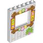 Panel 1 x 6 x 6 with Window with Wood Frame with Drinks, Citrus Fruits and Potted Plant Print