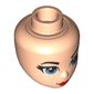 Minidoll Head with Blue Eyes, Red Lips and Closed Mouth Print (Wonder Woman)