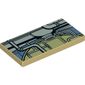 Tile 2 x 4 with Stylised Pipework Print