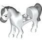 Animal, Horse with 2 x 2 Cutout, Black Eyes, Light Bluish Grey Nose, Mane and Tail Print