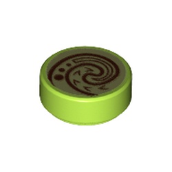 Tile Round 1 x 1 with Pounamu Stone print