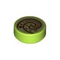 Tile Round 1 x 1 with Pounamu Stone print
