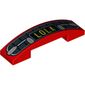 Slope Curved 4 x 1 Double with No Studs and Silver Car Grill and Bumper and Yellow 'LOLA' License Plate Print