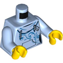 LEGO part  MINI UPPER PART, NO. 3688 in Light Royal Blue/ Bright Light Blue