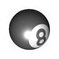 Technic Ball Joint with 8-Ball Print