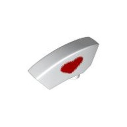 Headwear Accessory Hat with Small Pin, Red Heart Print (Nurse)