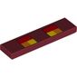 Tile 1 x 4 with Red, Orange and Yellow Squares Minecraft Magma Cube Eyes Print