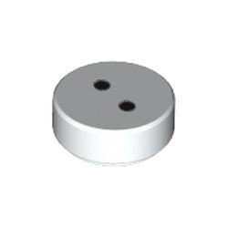 Tile Round 1 x 1 with 2 Small Black Circles