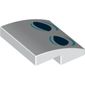 Slope Curved 2 x 2 x 2/3 with Dark Blue Eyes and Azure Lines print