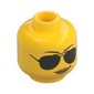 Minifig Head Officer Noonan / Police Officer, Large Sunglasses, Thin Eyebrows Print
