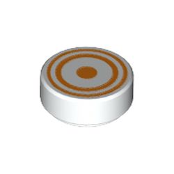 Tile Round 1 x 1 with Concentric Circles Print