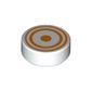 Tile Round 1 x 1 with Concentric Circles Print