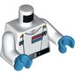 Torso Imperial Officer Uniform Print (Admiral Thrawn), White Arms, Dark Azure Hands