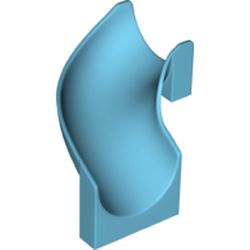 LEGO part 28387 LEFT, SLIDE, 6X6X6 in Medium Azure