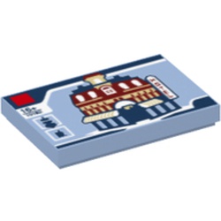 Tile 2 x 3 with Cafe Corner Lego Set Box Pattern