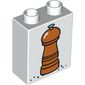 Duplo Brick 1 x 2 x 2 with Bottom Tube and Pepper Mill Print