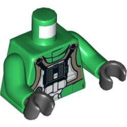 Torso A-Wing Pilot Flight Suit Print, Green Arms, Black Hands
