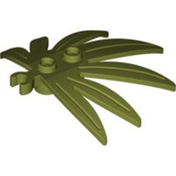 LEGO part 10042949 FINGER LEAF in Olive Green