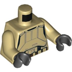 Torso Armor, Scarif Stormtrooper Print, Tan Arms, Black Hands