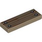 Tile 1 x 3 with Wood Grain and 4 Nails Print