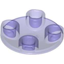 LEGO part 10028558 SLIDE SHOE ROUND 2X2 in Transparent Bright Bluish Violet/ Trans-Purple