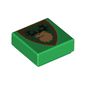 Tile 1 x 1 with Shield with Deer Head Print
