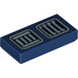 Tile 1 x 2 with SW R2-D2 Astromech Droid Vents Print