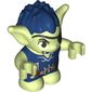 Goblin - Dark Blue Hair and Tunic - Brown Belt with Scroll and Rope (Dukelin with Eyepatch and Open Mouth missing 1 Tooth) Print