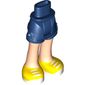 Minidoll Hips and Shorts with Light Nougat Legs and White Laces on Yellow and White Shoes Print