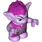 Goblin - Magenta Hair and Tunic with Chain Mail - Brown Belt with Knife in Sheath and Key on Ring (Smilin with 2 Fangs) Print