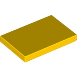 LEGO part 26603 FLAT TILE 2X3 in Bright Yellow/ Yellow