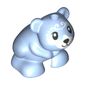 Animal, Hamster / Bear with Black Eyes - Black Nose and Mouth in White Muzzle - White Face Decorations Print (Lil' Blu)