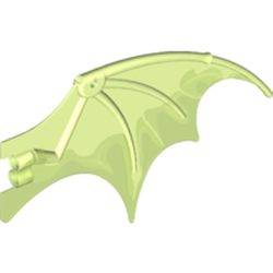 Creature Body Part, Dragon Wing 19 x 11 with Marbled Trans-Bright Green Pattern