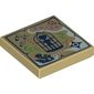Tile 2 x 2 with Map with Cage Print