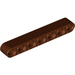 LEGO part 32524 Technic Beam 1 x 7 Thick in Reddish Brown