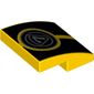 Slope Curved 2 x 2 x 2/3 with Silver '7' in Circles over Black Stripes print