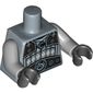 Torso Armor, Light Bluish Gray and Dark Brown with Belt, Elemental Smoke Emblem Print, Light Bluish Gray Arms, Black Hands