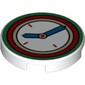 Tile Round 2 x 2 with Bottom Stud Holder with Clock Face Print