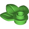 Bright Green Plant, Plate 1 x 1 Round with 3 Leaves