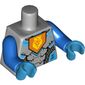 Torso Armour, Orange Pentagon with Yellow Lion Print, Blue Arms, Dark Azure Hands