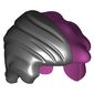 Hair Tidy Black Side and Purple Messy Side (Two Face)
