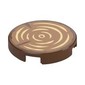Tile Round 2 x 2 with Bottom Stud Holder with Tree Trunk / Wood Log Print