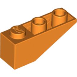 LEGO part 10004287 ROOF TILE 1X3/25° INV. in Bright Orange/ Orange