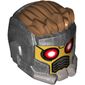 Hair and Helmet Space Wraparound, Spiky Medium Nougat, Breathing Vents Print (Star-Lord)