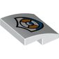 Slope Curved 2 x 2 x 2/3 with Coast Guard Logo with Blue Waves and Life Preserver Print