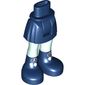 Minidoll Hips and Short Skirt with Sand Green Legs and Dark Blue Boots with White Laces Print