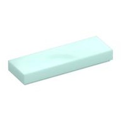 LEGO part  FLAT TILE 1X3 in Aqua/ Light Aqua