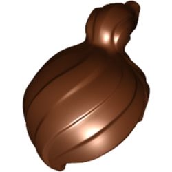 LEGO part  MINI  WIG NO. 63 in Reddish Brown