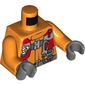 Torso Jacket, Straps / Harness, Carbine, Coastal Guard Logo Print, Orange Arms, Dark Bluish Gray Hands