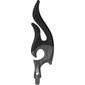 Wave / Flame Rounded Double with Axle with Marbled Black Pattern